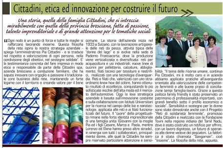 Articolo sul Corriere della Sera