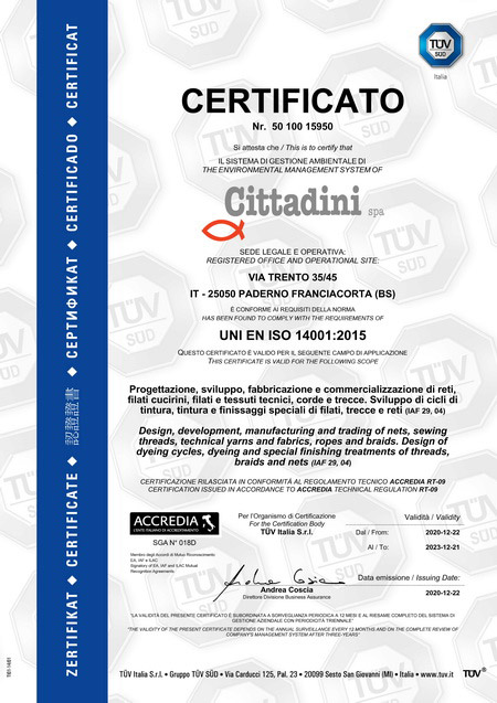 Certification ISO 14001 | Cittadini