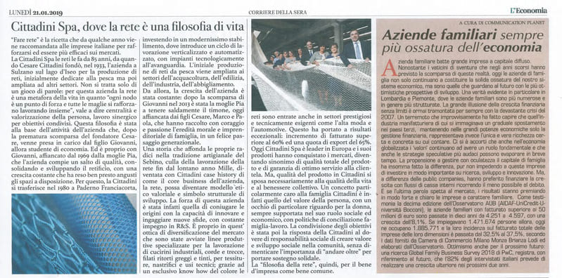Le reti Cittadini sul Corriere della Sera