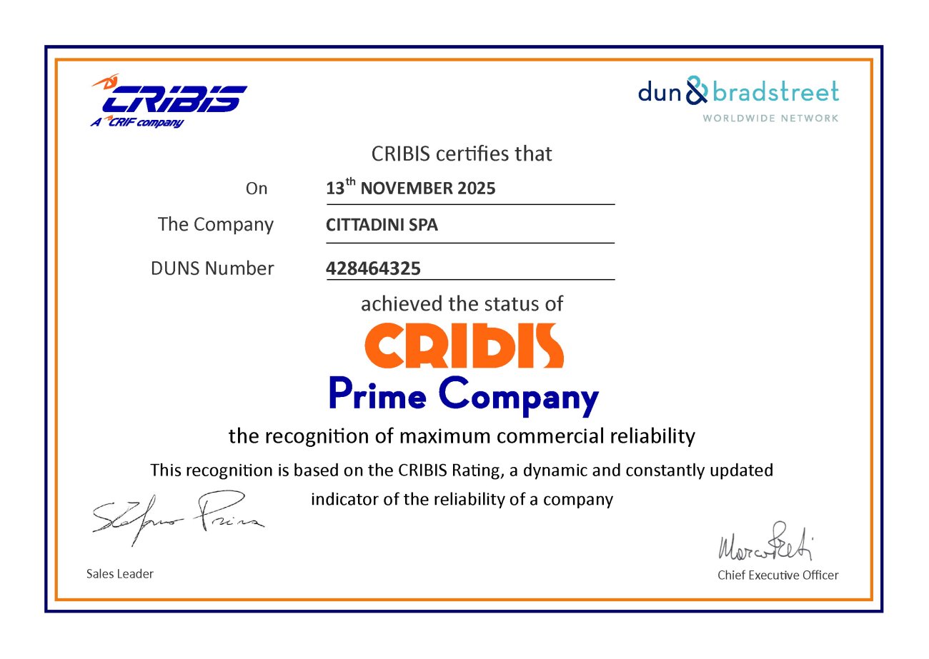 Premio "CRIBIS Prime Company" - 2025