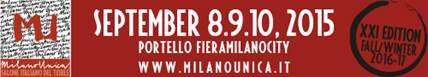 Milano Unica - Moda In - Ed. Autunno/Inverno 2016-2017 | Cittadini Milano Unica - Moda In - Ed. Autunno/Inverno 2016-2017 | Cittadini