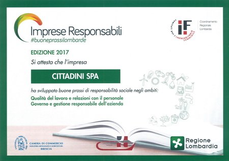 Premio 'Impresa Responsabile' - ed. 2017 | Cittadini Premio 'Impresa Responsabile' - ed. 2017 | Cittadini