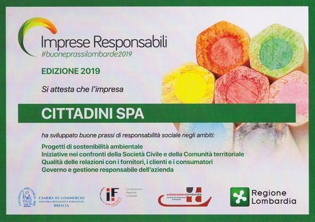 Award 'Responsible Company' - ed. 2019 | Cittadini