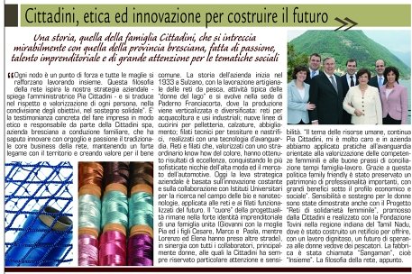 Articolo sul Corriere della Sera