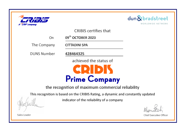 Premio "CRIBIS Prime Company" 2023