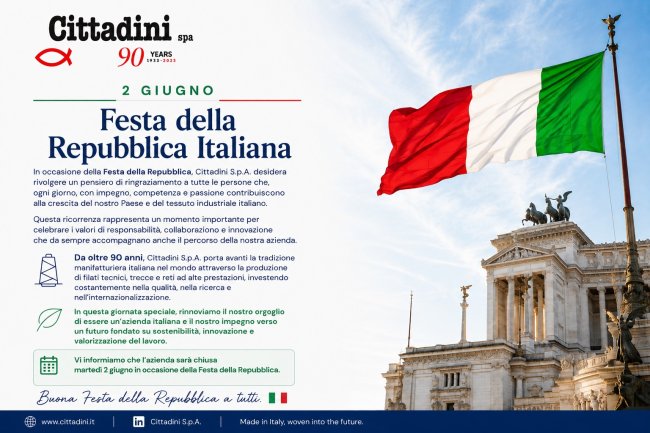 Festa della Repubblica Italiana – 2 Giugno 