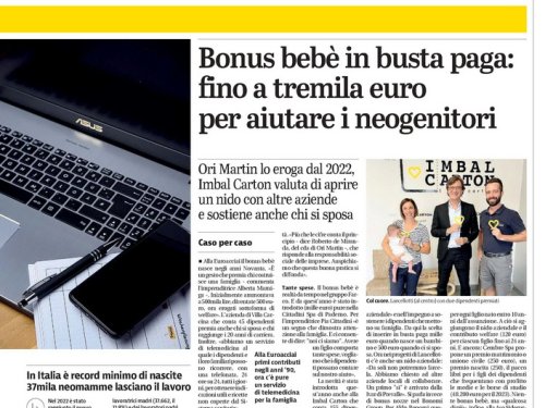 Article Giornale di Brescia - Baby Bonus - Cittadini spa