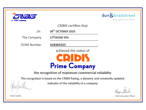 Premio "CRIBIS Prime Company" - 2023