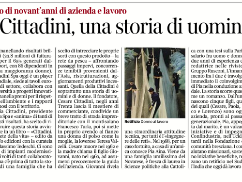 Article Corriere della Sera - Book "Cittadini - La Rete della Vita"