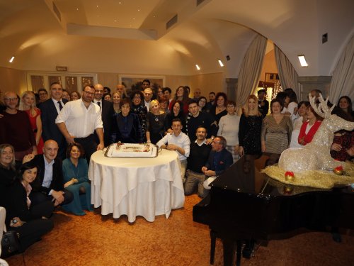 Foto di gruppo Serata Auguri Cittadini spa Natale 2023
